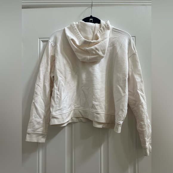 Everlane 100 Percent Human White and Pink Cotton Hoodie - Picture 2 of 3